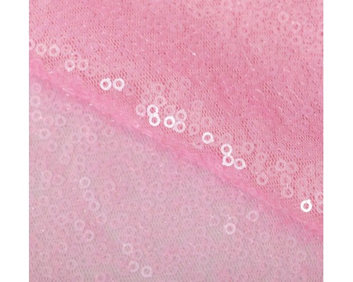 Ткань с пайетками «Пастельно‒розовая», 33 х 33 см.