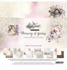Набор бумаги "Memory of Spring" 20,3 х 20,3 см., 6 листов, 1/2 набора, Alchemy of Art