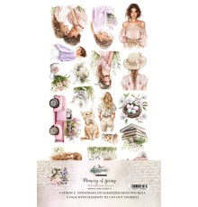 Набор для вырезания "Memory of Spring" 15,2*30,5 см, 6 листов, Alchemy of Art
