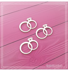 Набор чипборда "Свадебные кольца", 3 элемента, СкрапМагия