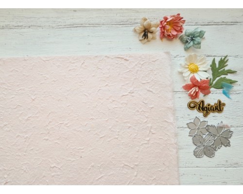 Тутовая бумага (Mulberry) цвет "Нежно-розовый", 54*40 см.