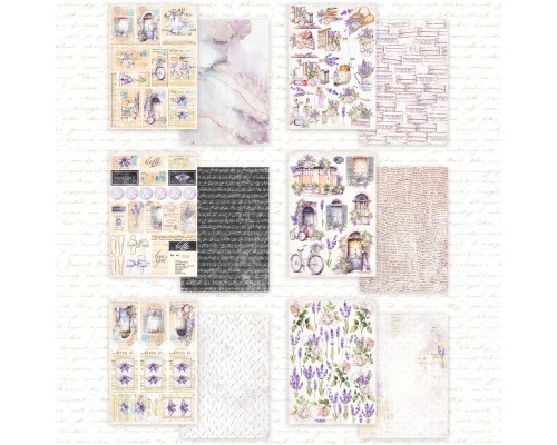Набор для вырезания "Arome de Provence" 14,8*21 см (А5), 6 листов, 1/3 полного набора, Dreamlight Studio