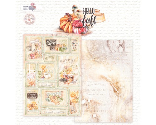 Набор бумаги "Hello, Fall" 21*29,7 см (А4), 6 листов, 1/2 полного набора, Dreamlight Studio