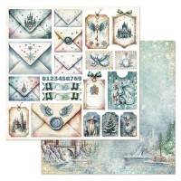 Бумага двусторонняя "Рождество у волшебников. Ярлыки и конверты", ScrapMania