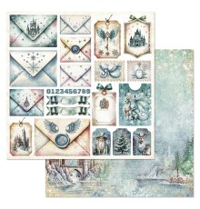 Бумага двусторонняя "Рождество у волшебников. Ярлыки и конверты", ScrapMania