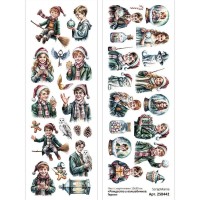 Лист с картинками 10*30 см "Рождество у волшебников. Герои", ScrapMania