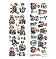 Лист с картинками 10*30 см "Рождество у волшебников. Герои", ScrapMania