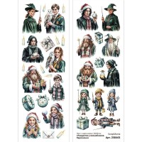 Лист с картинками 10*30 см "Рождество у волшебников. Персонажи", ScrapMania