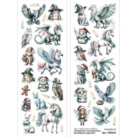 Лист с картинками 10*30 см "Рождество у волшебников. Волшебные существа", ScrapMania
