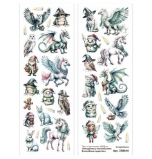 Лист с картинками 10*30 см "Рождество у волшебников. Волшебные существа", ScrapMania