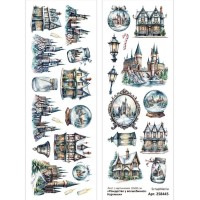 Лист с картинками 10*30 см "Рождество у волшебников. Картинки", ScrapMania