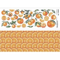 Лист с картинками 10*30 см "Мандаринки", ScrapMania