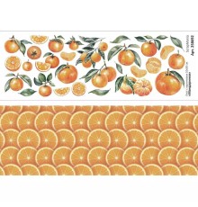 Лист с картинками 10*30 см "Мандаринки", ScrapMania