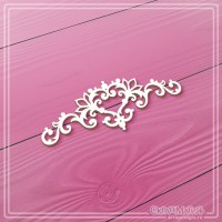 Чипборд "Торжество. Декоративный ажурный элемент с сердечком", СкрапМагия