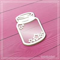 Заготовка для шейкера "Баночка со звездами",  СкрапМагия
