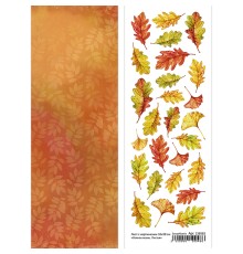 Лист с картинками 10х30 см "Уютная осень. Листья" (ScrapMania)
