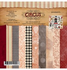 Набор бумаги "Circus" 16 листов 20*20см., Summer Studio