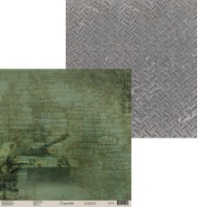 Бумага двусторонняя коллекция "Армия", 30,5*30,5см., Scrapodelie