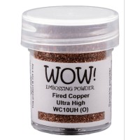 Пудра для эмбоссинга "Fired Copper Ultra High", непрозрачная, металлизированная, 15мл., WOW!