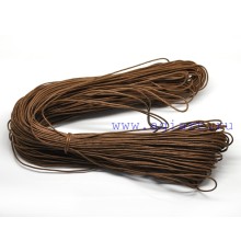 Шнур коричневый вощеный 3 метра, 1 мм