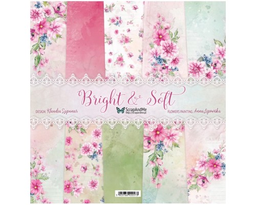 Набор бумаги "Bright&Soft" 30,5*30,5 см., ScrapAndMe