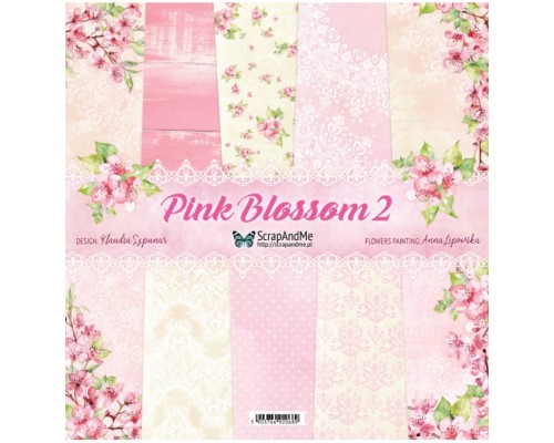 Набор бумаги "Pink Blossom 2" 30,5*30,5 см., ScrapAndMe