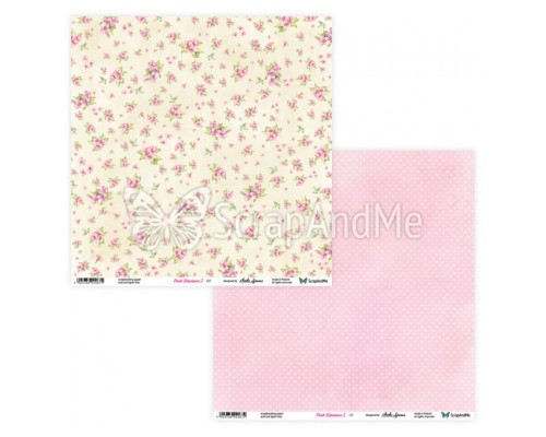 Набор бумаги "Pink Blossom 2" 30,5*30,5 см., ScrapAndMe