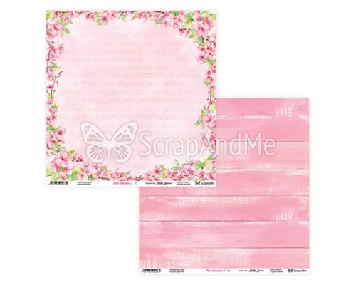 Набор бумаги "Pink Blossom 2" 30,5*30,5 см., ScrapAndMe