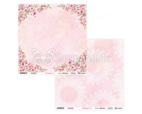 Набор бумаги "Pink Blossom 2" 30,5*30,5 см., ScrapAndMe