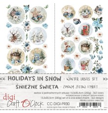 Набор для вырезания "Holidays in Snow" 15,5*30,5 см, 2 листа, Craft O'Clock