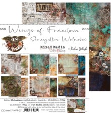 Набор бумаги "Wings of Freedom" 20,3 х 20,3 см., 6 листов, 1/4 набора, Craft O'Clock