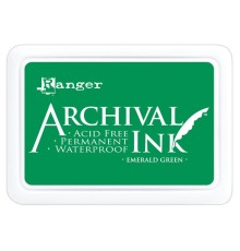 Штемпельная подушка "Archival Ink - Emerald Green", Ranger