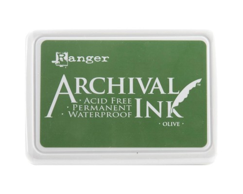 Штемпельная подушка "Archival Ink - Olive", Ranger