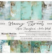 Набор бумаги "Hazy Street" 20,3 х 20,3 см., 5 листов, 1/3 набора, Craft O'Clock
