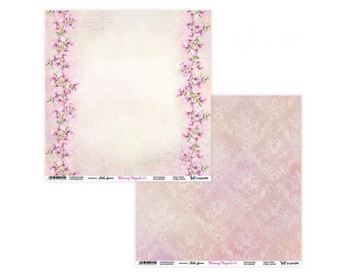 Набор бумаги "Blooming Magnolia" 30,5*30,5 см, ScrapAndMe