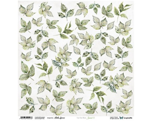 Лист для вырезания Leaves 3 "Sapphire Days" 30,5х30,5 см, ScrapAndMe