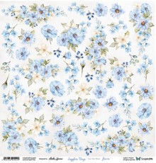 Лист для вырезания Flowers "Sapphire Days" 30,5х30,5 см, ScrapAndMe
