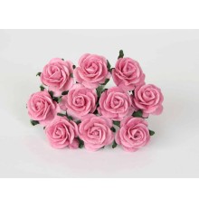 Розы розовые 2 см, 5 шт.