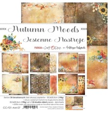 Набор бумаги "Autumn Moods" 20,3 х 20,3 см., 6 листов, 1/4 набора, Craft O'Clock