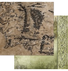 Бумага двусторонняя "Легенды Средиземья. Карта мира", ScrapMania