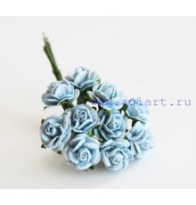 розы голубые 1 см, 10шт.