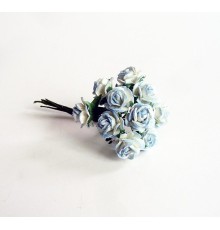 розы бело-голубые 1 см, 10шт.