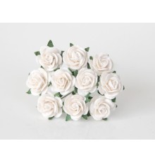 Розы белые 1,5 см, 10шт.