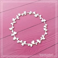 Чипборд "Круглая рама с сердечками", СкрапМагия
