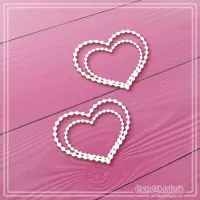 Набор чипборда "Сердечки из бусинок", 2 эл., СкрапМагия