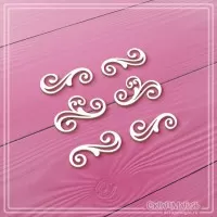 Набор чипборда "Завитки", 6 эл., СкрапМагия