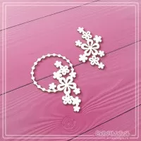 Набор чипборда "Круглая рамка с цветами", 2 эл., СкрапМагия