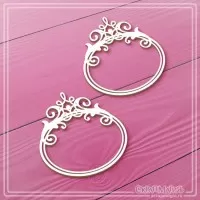 Набор чипборда "Овальные рамки с завитками", 2 эл., СкрапМагия