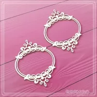 Набор чипборда "Овальные рамки с завитками", 2 эл., СкрапМагия