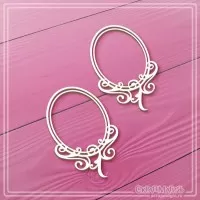 Набор чипборда "Овальные рамки с завитками", 2 эл., СкрапМагия